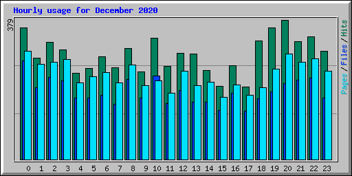 Hourly usage for December 2020